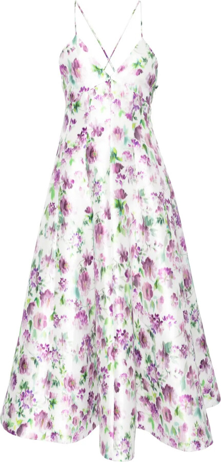 Philosophy di Lorenzo Serafini Floral-Print Flared Midi Dress