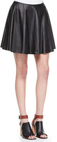 Thumbnail for your product : Theory Merlock Pleated Leather Short Skirt