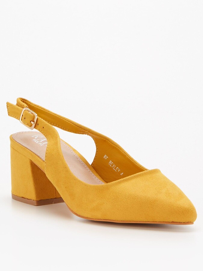 mustard slingbacks