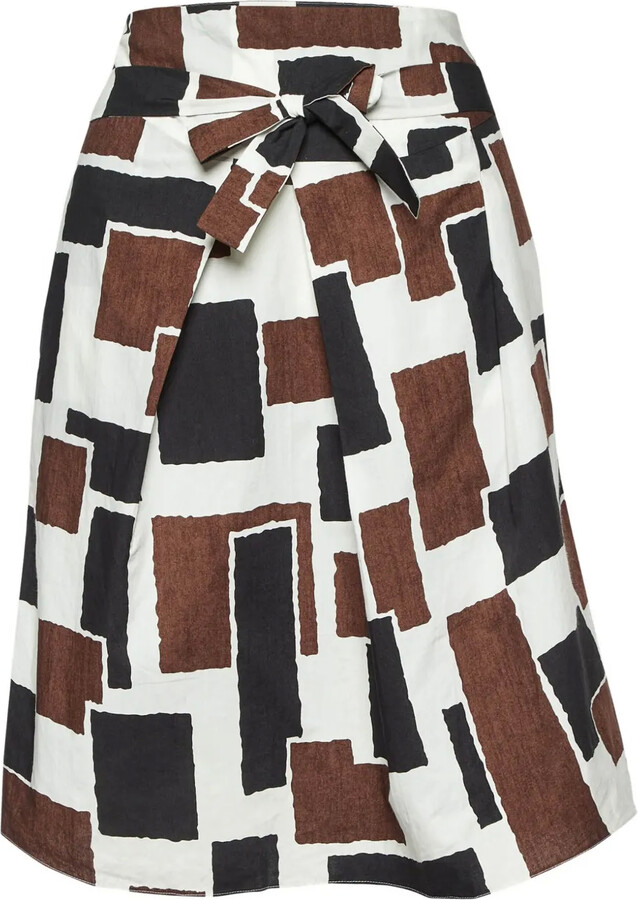 Marni Pre-Owned Geometric-Print Wrap Skirt