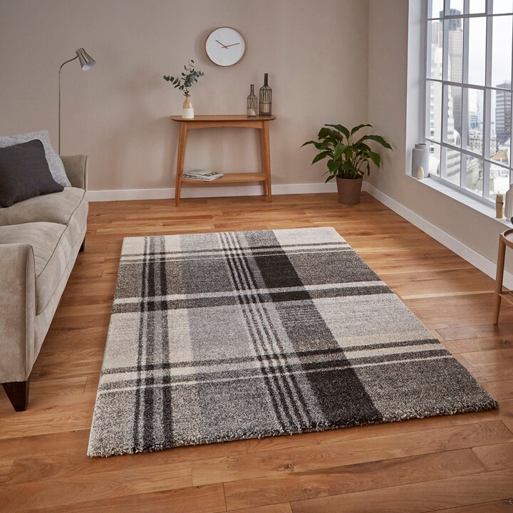 Dunelm Beige and Black Elegant 4892 Rug Black/Natural ShopStyle