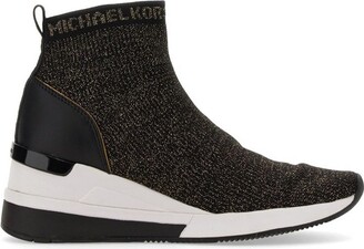MICHAEL Michael Kors Skyler Metallic Stretch Knit Sock Sneakers
