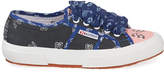 Thumbnail for your product : Alanui Bandana Ankle-Tie Canvas Sneakers