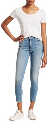Mother Racing Stripe Ankle Skinny Jeans
