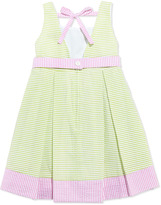 Thumbnail for your product : Florence Eiseman Girls' Seersucker Butterfly Dress, Green/White/Pink, 4-6X