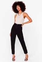 Thumbnail for your product : Nasty Gal Womens High Waisted Tapered Mom Jeans - Black - XS