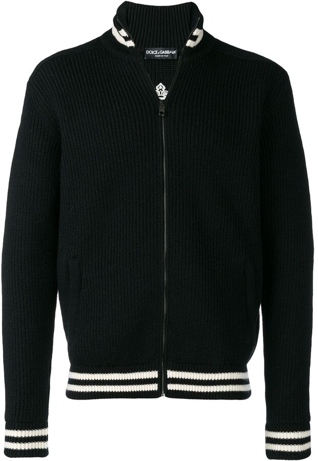 Dolce & Gabbana Logo Waffle Knit Cardigan ShopStyle