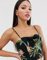 Thumbnail for your product : ASOS DESIGN Tall cami maxi dress in tropical print