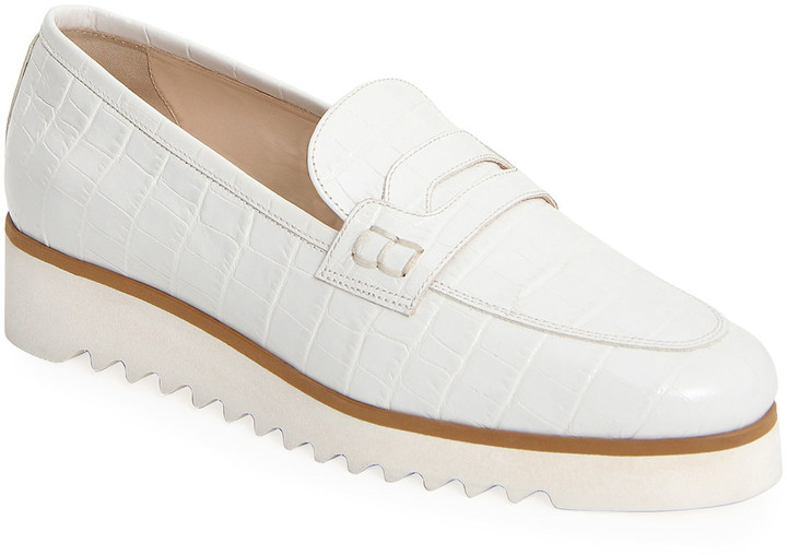 croc penny loafers