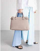 Thumbnail for your product : Burberry Banner medium checked trim leather tote