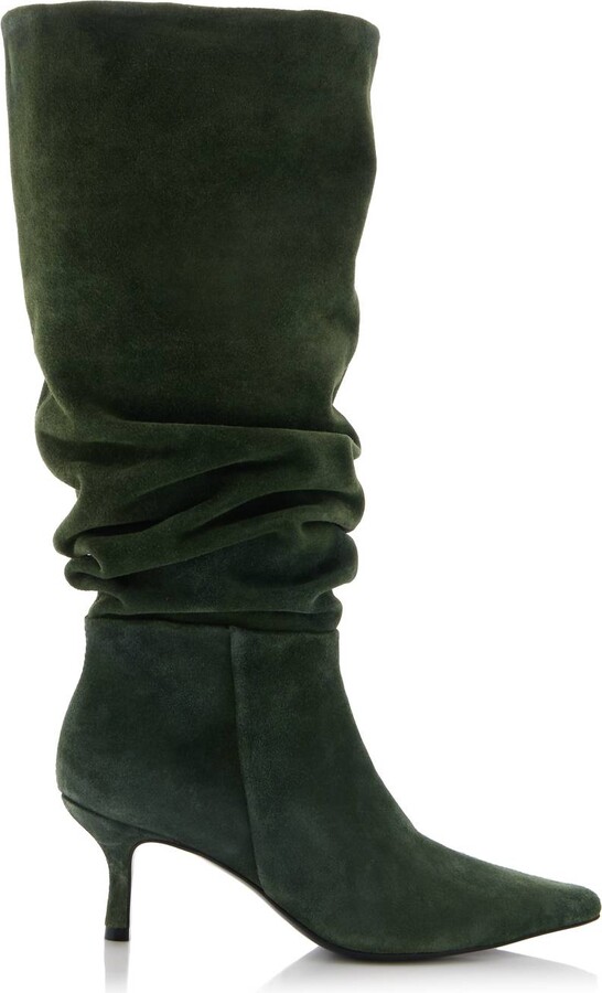 SIMKHAI Jordi Suede Slouch Boot In Everest Green