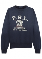 Thumbnail for your product : Polo Ralph Lauren Navy printed cotton blend sweatshirt