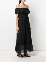 Thumbnail for your product : Liu Jo Off-Shoulder Cotton Maxi Dress