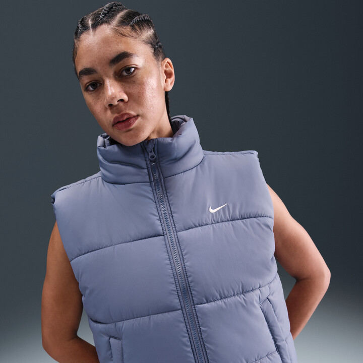 Nike Women's Sportswear Classic Puffer Therma-FIT Loose Vest in Blue | FZ5922-499