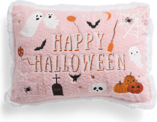 TJMAXX 14X20In Knit Happy Halloween Icons Oblong Pillow, Polyester