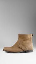 Thumbnail for your product : Burberry Buckle Detail Suede Ankle Boots