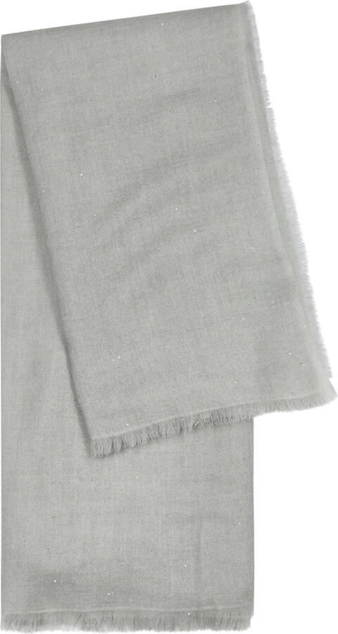 Ama Pure Starlight Sequin-embellished Cashmere Scarf