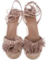 Thumbnail for your product : Aquazzura Suede Peep-Toe Wedges