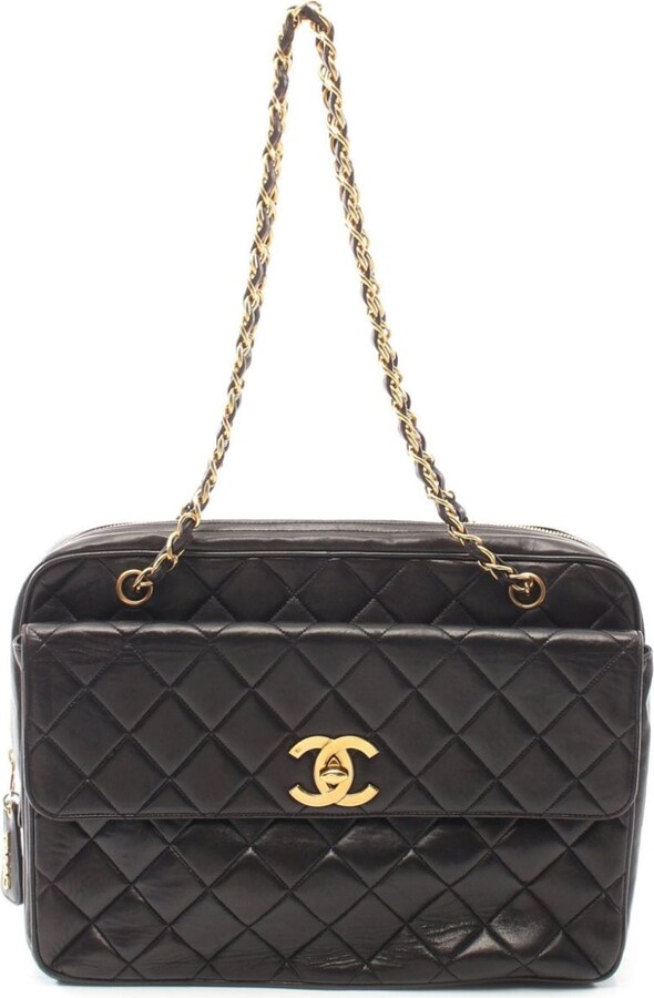 Chanel Frame Satin Crossbody Bag in Black