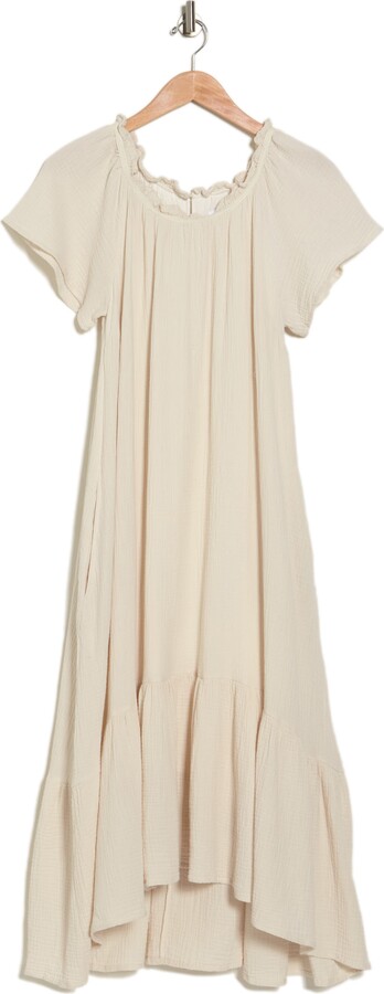 Abito Maxi Donna The Drop Tavia - Tie-Front, Tiered, 100% Poliestere