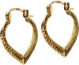 Thumbnail for your product : ADI Paz Textured Heart Shaped Hoop Earrings, 14K Gold