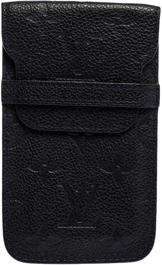 Louis Vuitton Bleu Infini Monogram Empreinte Leather Phone Case Louis  Vuitton