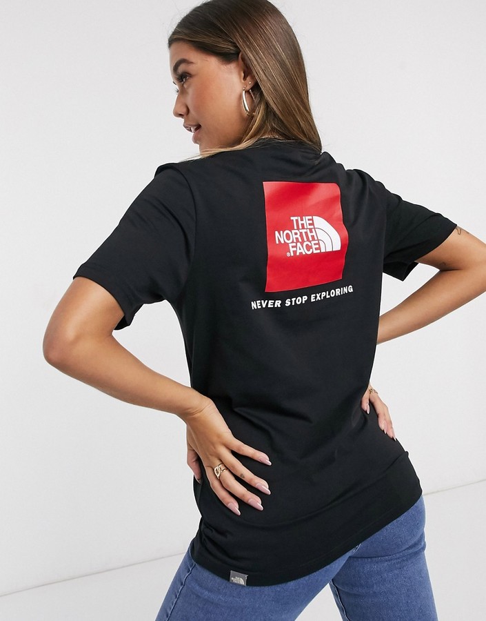 The North Face Red Box t-shirt in black - ShopStyle