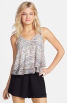 Thumbnail for your product : Lush Cross Back Layered Tank (Juniors)
