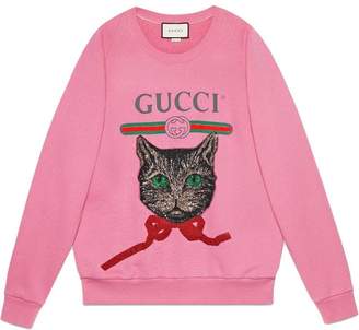 Gucci logo sweatshirt with Mystic Cat