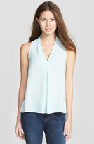 Thumbnail for your product : Vince Camuto Pleat Front V-Neck Blouse (Regular & Petite)
