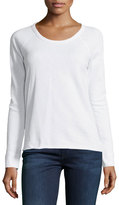 Thumbnail for your product : James Perse Rolled-Hem Raglan-Sleeve Pullover, White