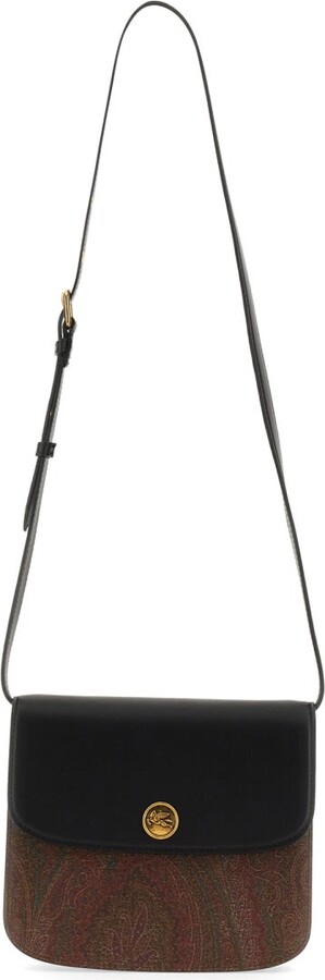 Etro Embroidered Canvas Medium Soft Trotter Shopping Bag