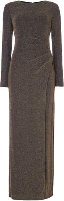 Lauren Ralph Lauren Long sleeve matallic knitted gown