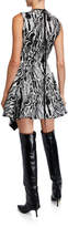 Thumbnail for your product : Thierry Mugler Marble-Print Jersey Handkerchief Dress