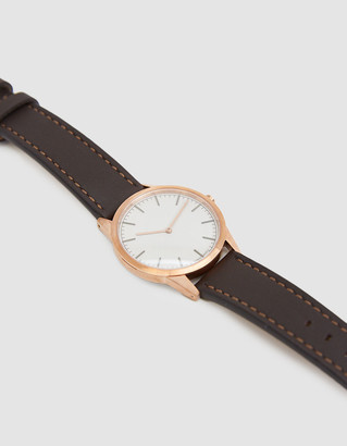 Uniform Wares Men's C35 Two Hand Watch in Rose Gold | Leather