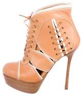 Thumbnail for your product : Alexander McQueen Leather Platform Booties