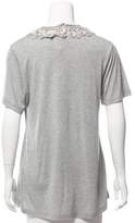 Thumbnail for your product : Haute Hippie Embellished Collar Short Sleeve T-Shirt w/ Tags