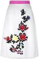 Thumbnail for your product : House of Holland rose embroidery straight skirt