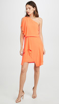 Thumbnail for your product : Halston Neon Orange One Shoulder Dress
