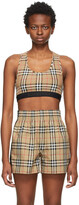 Thumbnail for your product : Burberry Beige Check Dalby Sports Bra