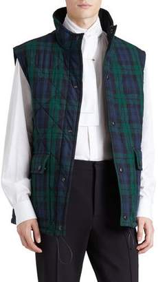 Burberry Tartan Check Reversible Quilted Gilet