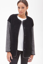 Thumbnail for your product : Forever 21 Fleece & Herringbone Coat