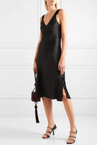 Thumbnail for your product : CAMI NYC The Miki Velvet-trimmed Silk-charmeuse Dress