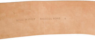 Michael Kors Leather Buckle Waist Belt