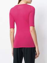 Thumbnail for your product : Majestic Filatures cropped sleeves T-shirt