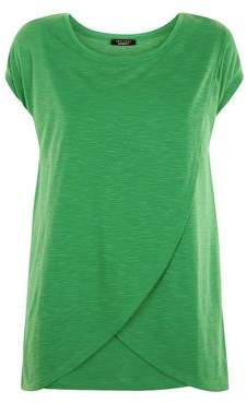 New Look Maternity Green Wrap Front Nursing T-Shirt