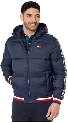 Tommy Hilfiger Adaptive Mens Puffer Jacket with Magnetic Zipper