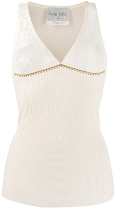 Forte Forte Lace Panel Tank Top