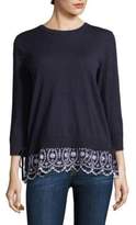 Thumbnail for your product : Kate Spade Eyelet Hem Sweater