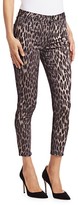 Thumbnail for your product : L'Agence Margot High-Rise Ankle Skinny Leopard-Print Jeans